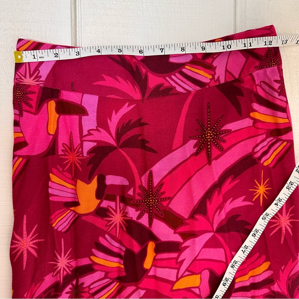 Farm Rio NWT Shirred Tiered Maxi Skirt Pink Combo Sz XS Anthropologie Garden - Picture 12 of 14